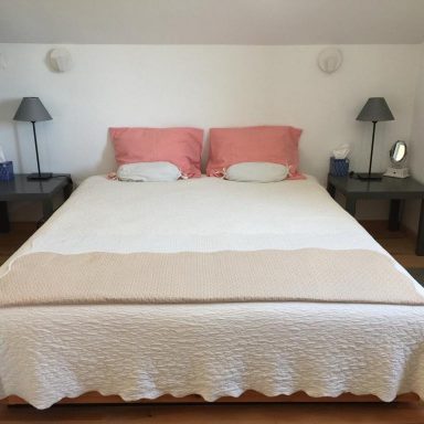 160cm wide bed in Larger Bedroom.